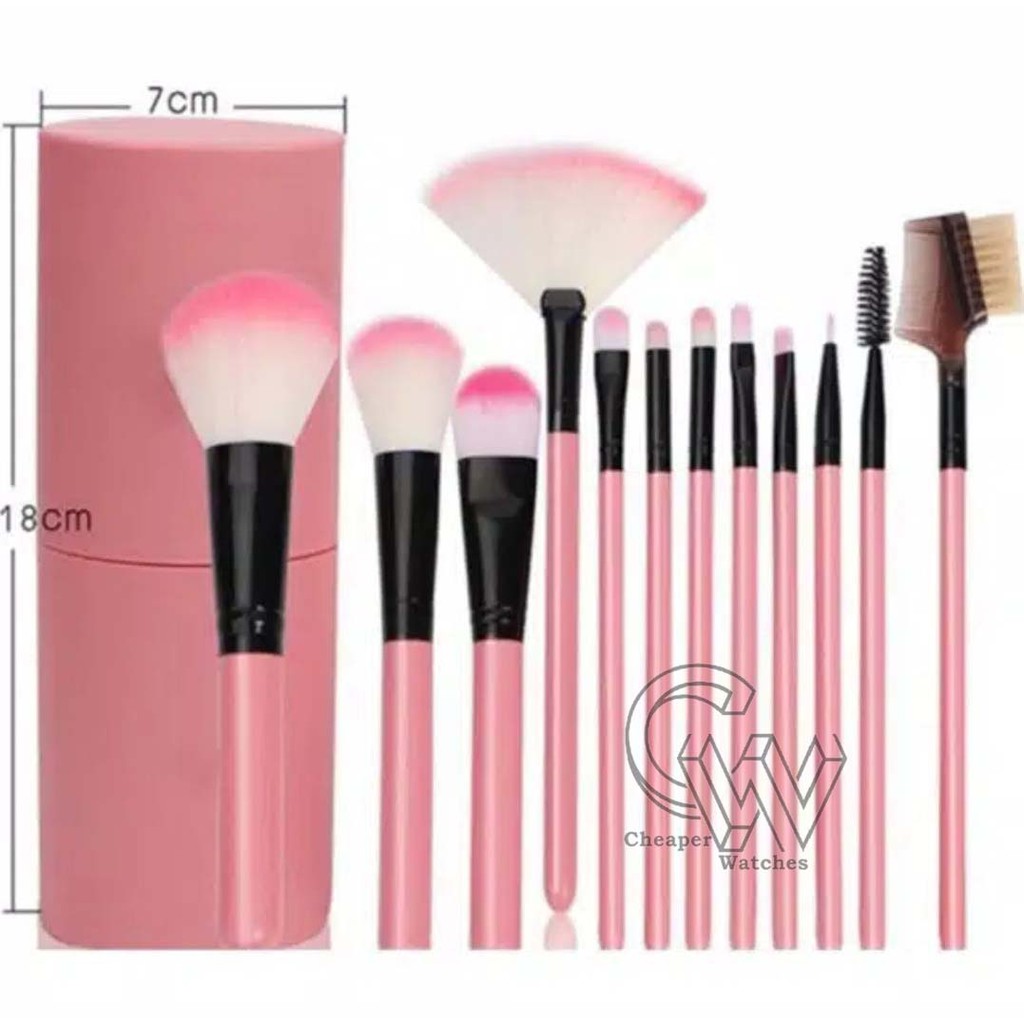 Cheaper-Kuas Make Up Tabung 12pcs Make Up Brush 12 Set In 1 Tube Import Murah