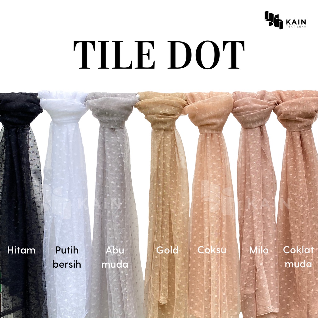 Kain Rollan Tille Tile Tulle DOT 1 rol ± 60 yard
