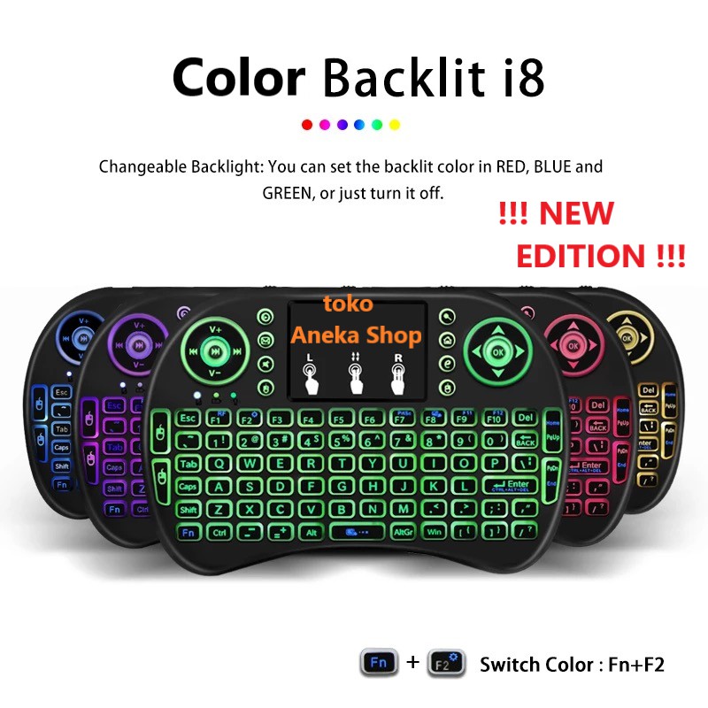 Keyboard i8 | Keyboard backlit i8 | Mini Keyboard i8 Wireless Color Backlit