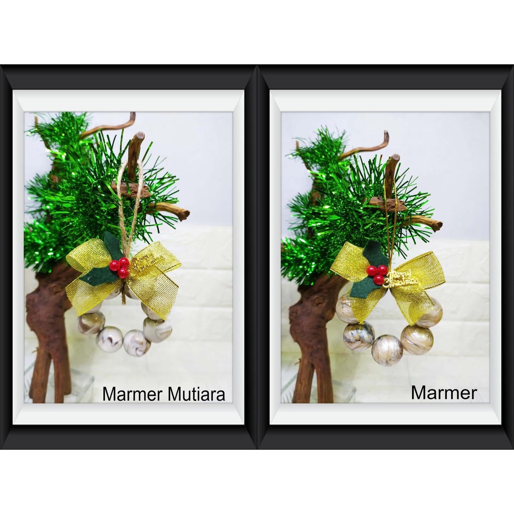 Garland Mini Mote Import CORAK MARMER - Acc Hiasan Dekorasi Natal