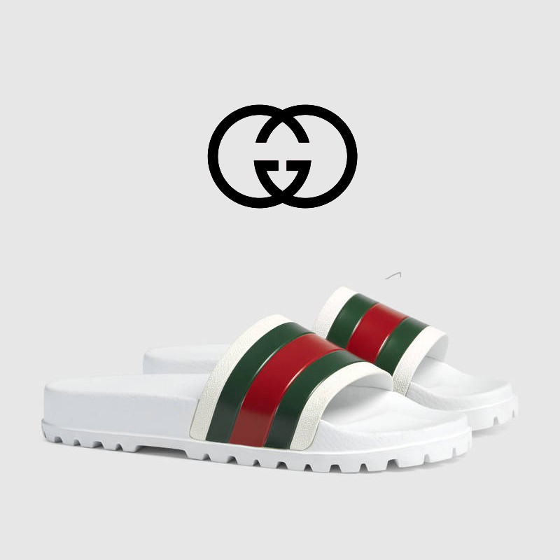 white gucci sandals