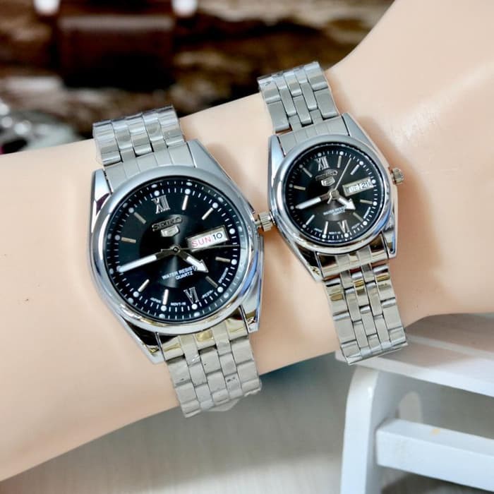 Jam Couple SEIKO SEPASANG ANTI AIR TANGGAL HARI jam tangan cw seiko