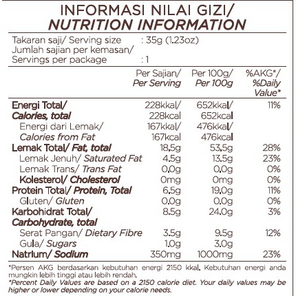 CASHEW NUTS - EAST BALI CASHEWS - CACAO, SEA SALT, CHILLI LIME 35gr