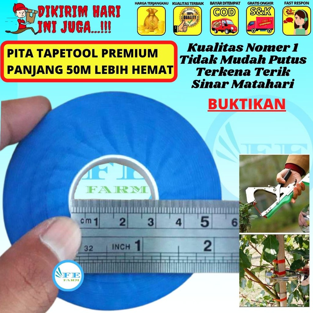 Pita Tapetool Refill Tape Kualitas BAGUS Panjang 50 Meter FEFARM