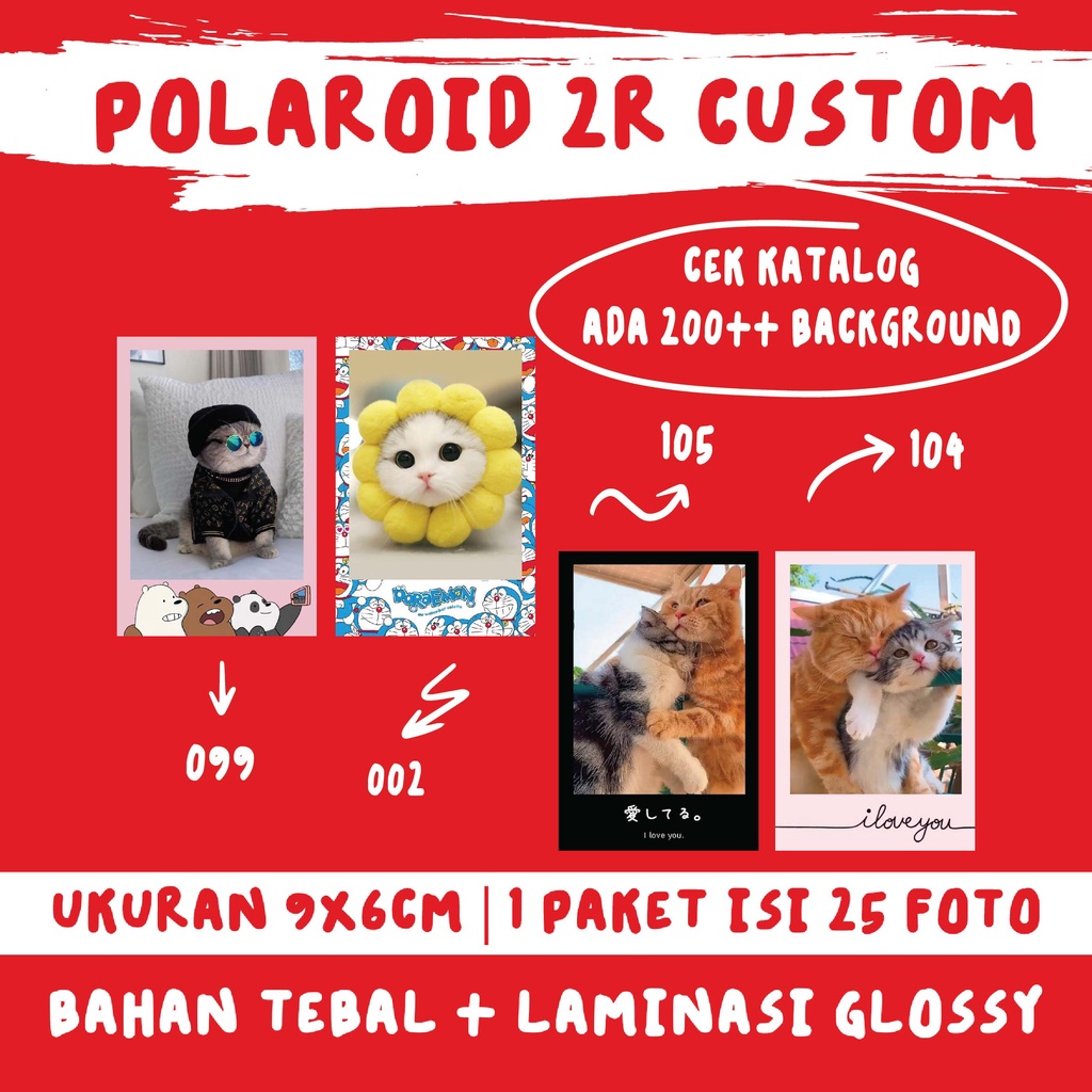 [1 PAKET ISI 25 FOTO] 1 BACKGROUND UNTUK 25 FOTO, CETAK FOTO 2R CUSTOM BACKGROUND POLA 2R