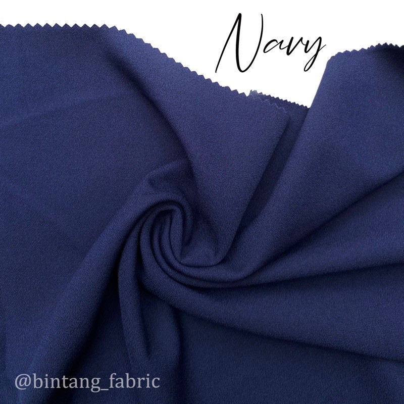 Bahan Kain Princess Stretch Lady Zara 1 meter-Navy