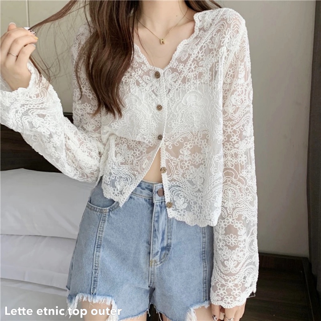 Lette etnic top outer -Thejanclothes