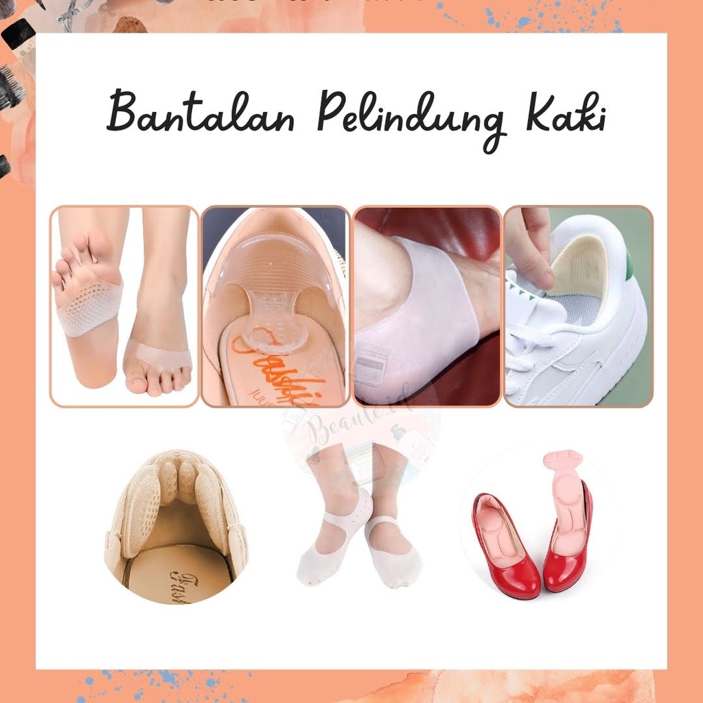 Sepasang Bantalan Pelindung Tumit Kaki Silikon Gel Anti Lecet Sepatu Wanita Pria Sepatu Olahraga Shoes Pad Insole Cushion Pengganjal Sepatu Shock Absorb Pain Relief Protective Heel Cracked Skin