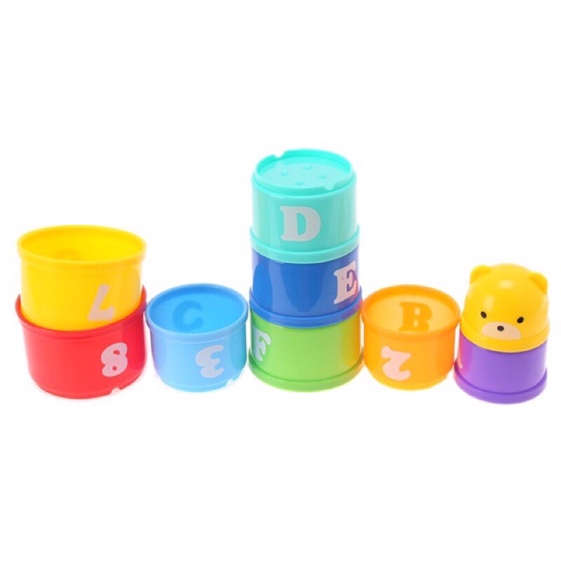 Mainan Susun Gelas / Stacking Cups / Mainan edukasi Susun Gelas (FREE BUBBLEWRAP)