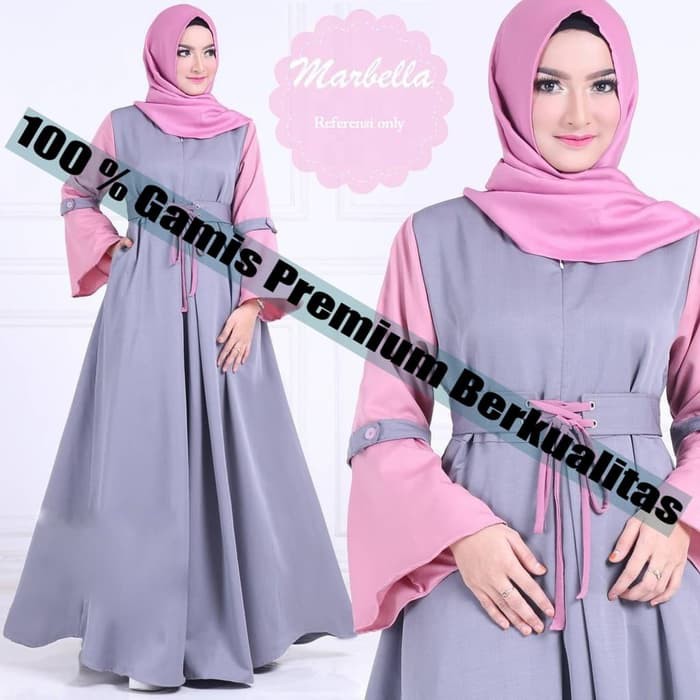 Gamis Syar i Marbella Dress   Grosir Baju Muslim Wanita Baloteli Busui Murah