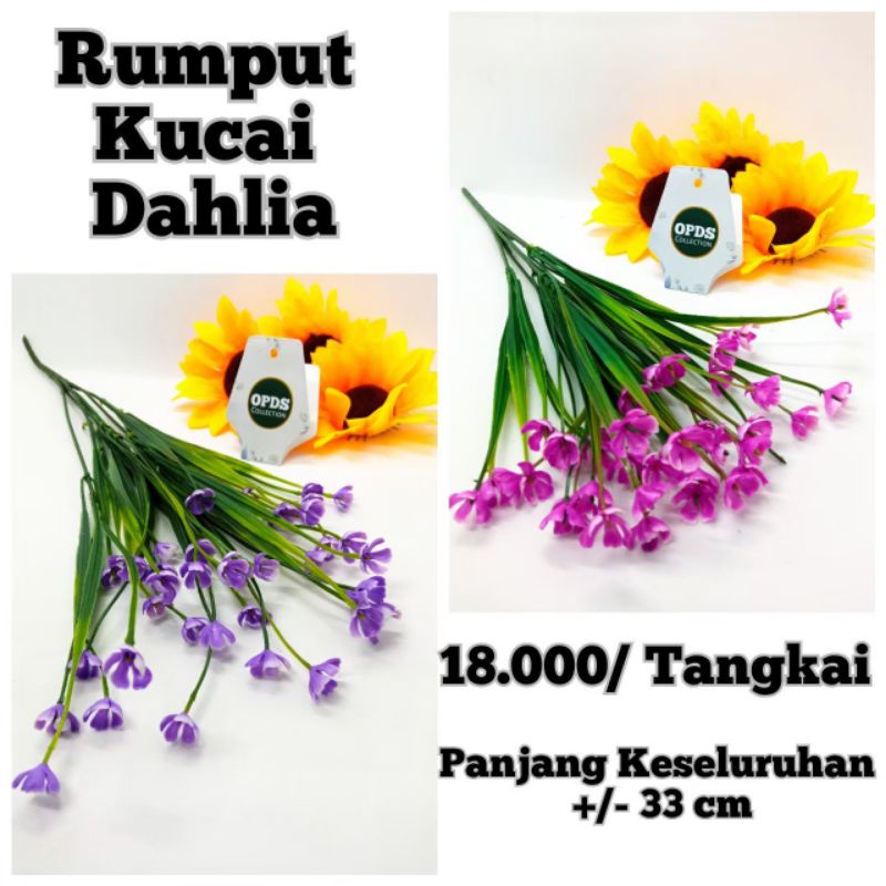 Rumput Kyky Rumput Kucai Dahlia Rumput Bunga Artificial Rumput Kucai Artificial