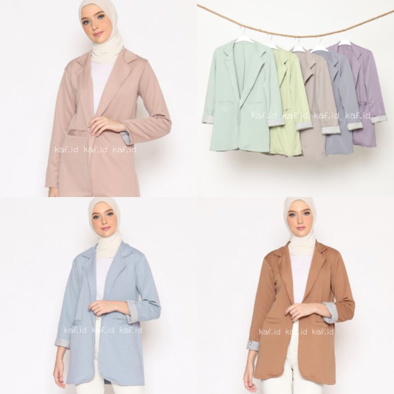 OUTER BLAZER CASUAL OVERSIZE KOREAN TRENDY - BLAZER KERJA WANITA PREMIUM (ADA DISKON GROSIR)