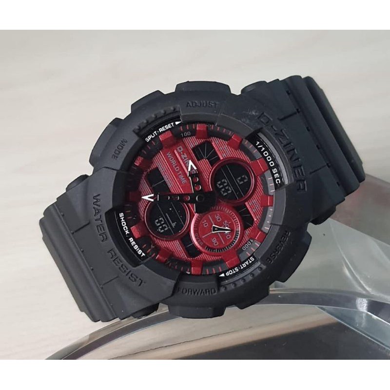 JAM TANGAN PRIA DZINER 8278 DUALTIME MODEL TERBARU 2020