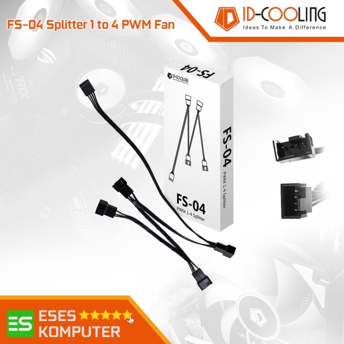 ID-COOLING FS-04 PWM 1-4 Splitter Cable - 4 Port Fan Splitter