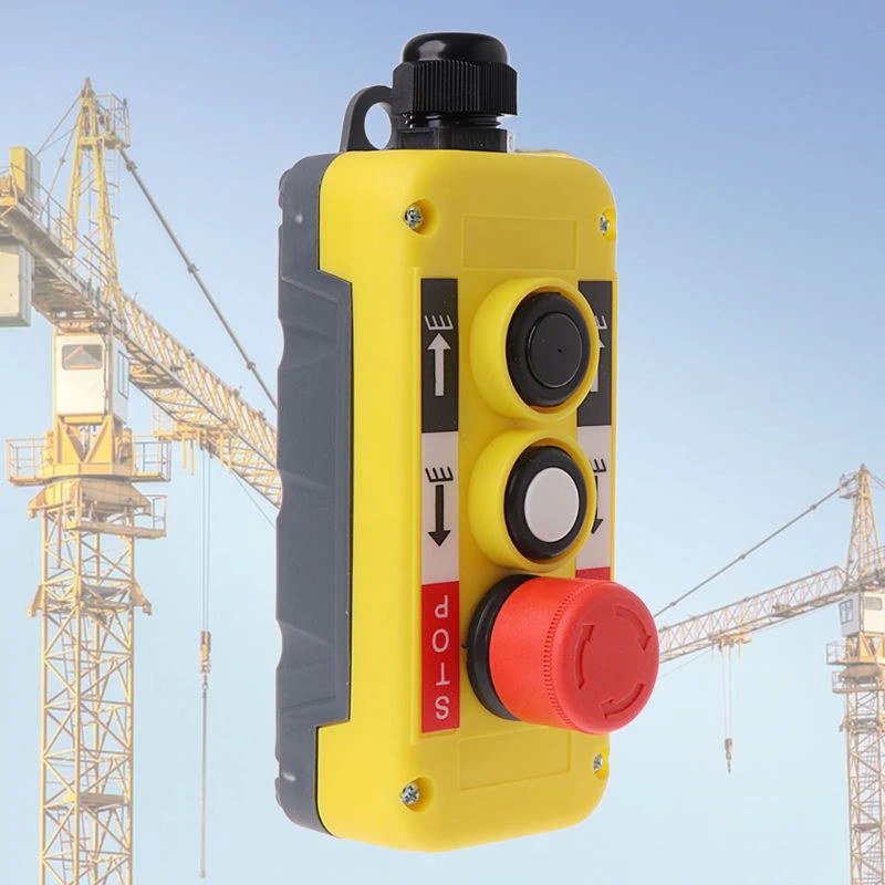 Push Button Switch Emergency Stop Electric Crane Pendant Control Station