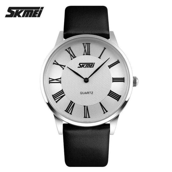 Jam Tangan Pria Original Skmei Casio Super Tipis - Putih