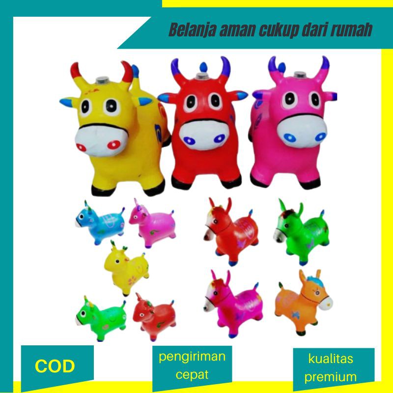 mainan kuda kudaan karet anak