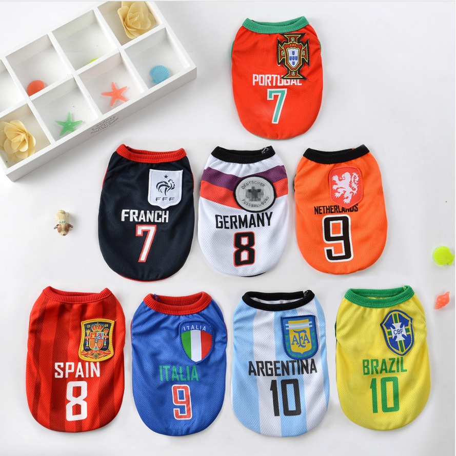 Kaos Jersey Sepak Bola World Cup Untuk Anjing Peliharaan