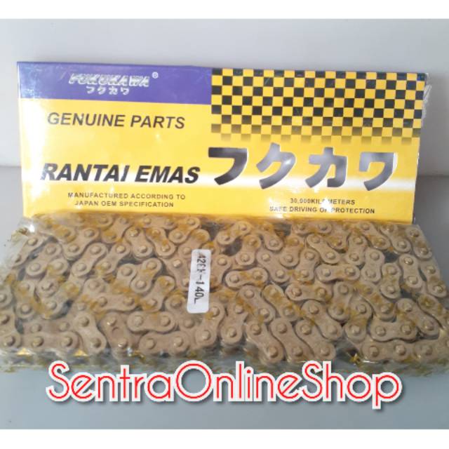 Rantai Rante Emas Gold Tipe 428 H 140 mata Fukukawa