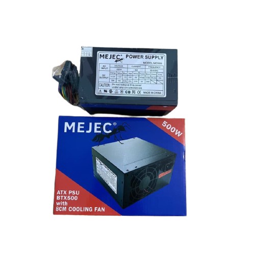 Power Supply Mejec 500W 500 Watt - ATX PSU BTX500 8cm Cooling Fan