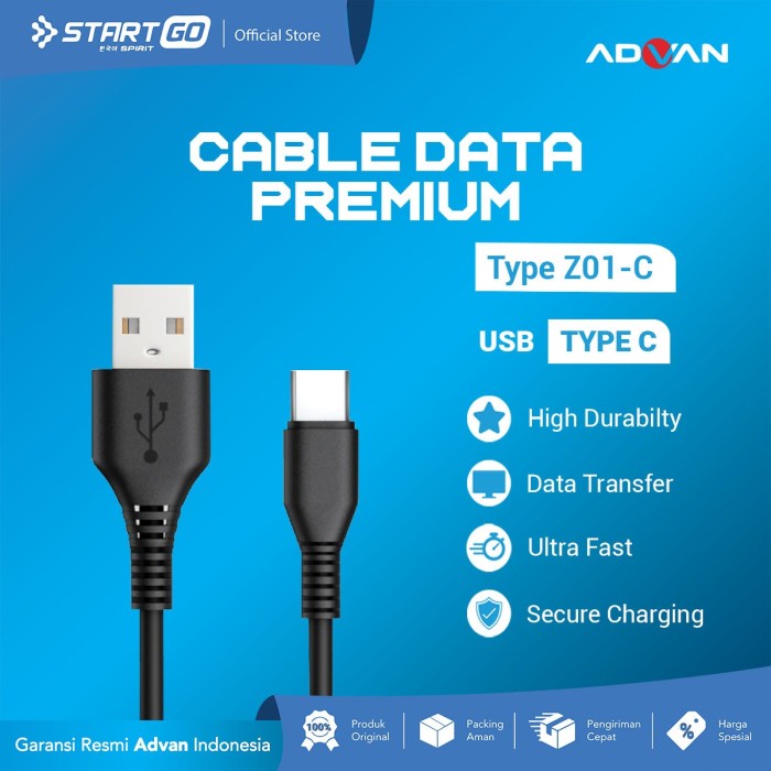 ADVAN STARTGO Kabel Cable Data Premium USB to Type- C