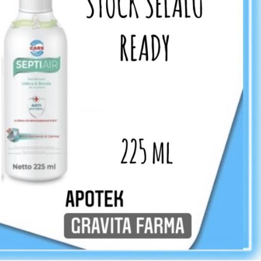 ♥ Care Plus Septi Air 225 mL - desinfektan ruangan dan benda ✹