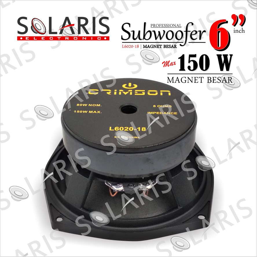 Subwoofer 6 Inch Magnet Besar 150 Watt Rms Crimson L6020 18 Shopee Indonesia