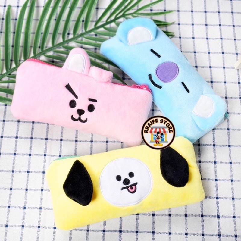 

Tempat Pensil Anak/Remaja Karakter BT21 Bahan Bulu Soft