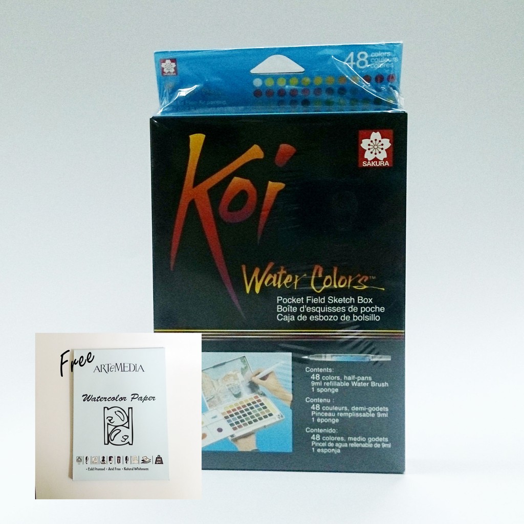 

SAKURA KOI WATERCOLOR POKET - 48 warna