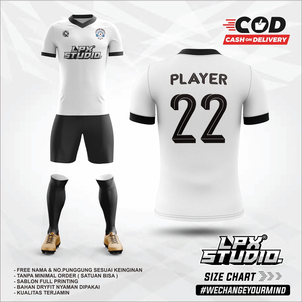 Jersey Bola Futsal Custom Free Name Set