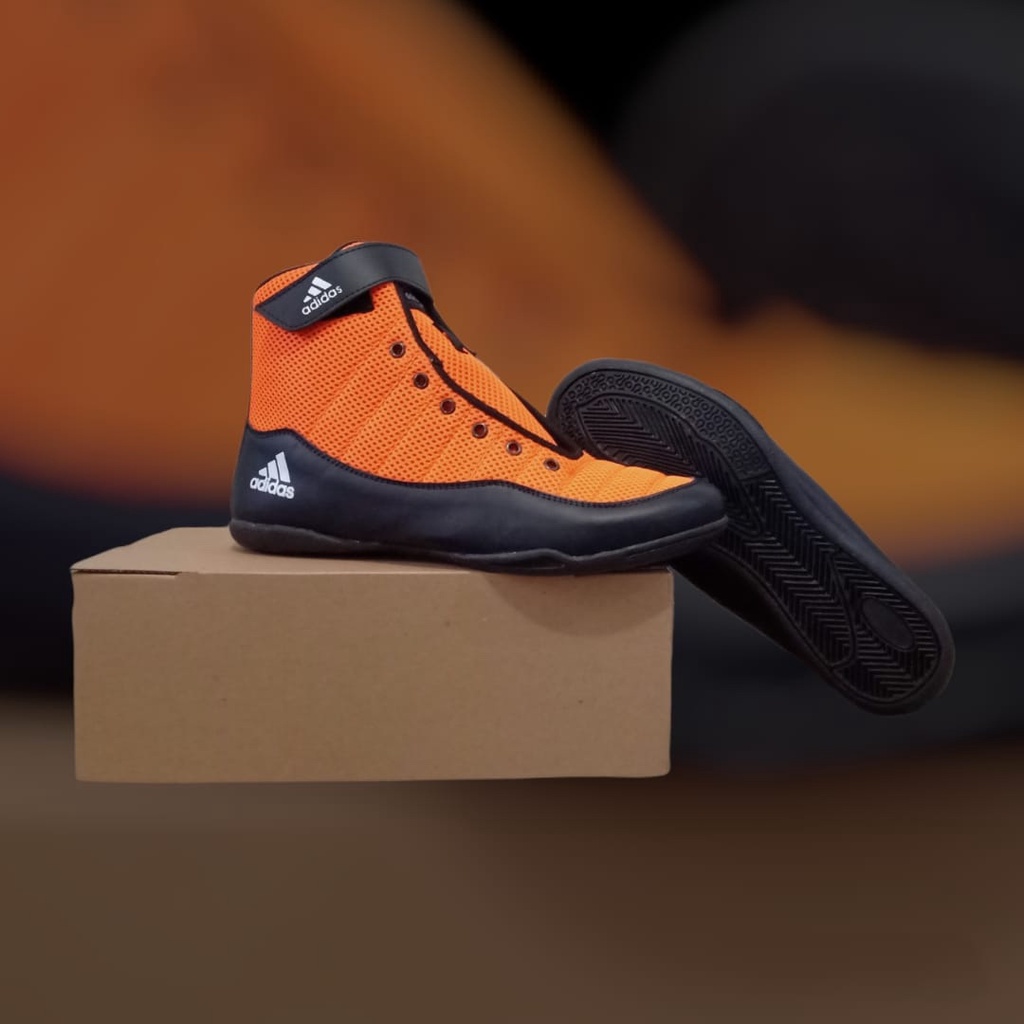 Sepatu Original Basketball Pria Abidas Rebond grad ori Leather galita warna orange / Sepatu Olahraga