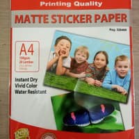 

Eprint Sticker Matte Paper / Kertas Sticker Matte / Doff A4 100gsm [ 1 PACK ]