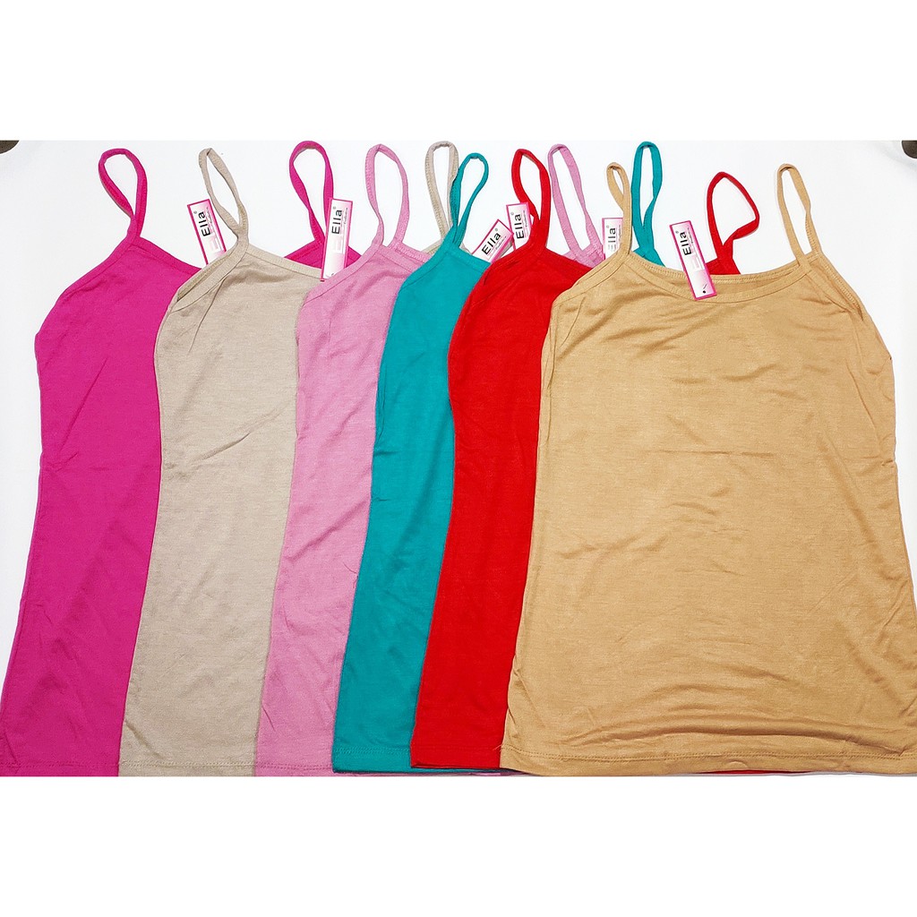 Ella ~ 3 Pcs Tank-Top Wanita Original ( Tali Kecil ) ~ Sahabi