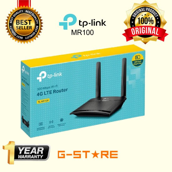 Tp-Link TL-MR100 300 Mbps Wireless N 4G LTE Router TP Link TL MR100 Tp-Link TL-MR100 300 Mbps Wireless N 4G LTE Router tp-link TL-MR100 4G 300Mbps Bisa Langsung Pakai Kartu GSM Router Wifi Internet Original Garansi Tp-link MR100 MR 100 TP-Link