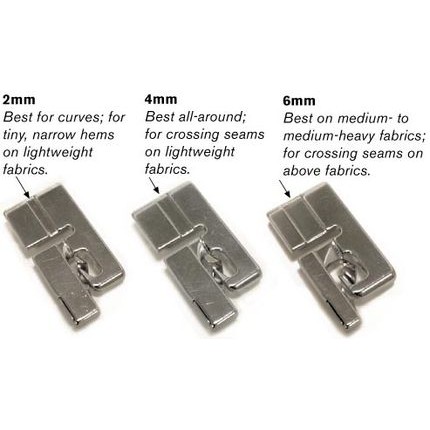 Sepatu Lilit Lipat Kelim Lebar 6mm - Hemmer Foot Mesin Jahit Portable 6mm Wide Edge Presser Foot