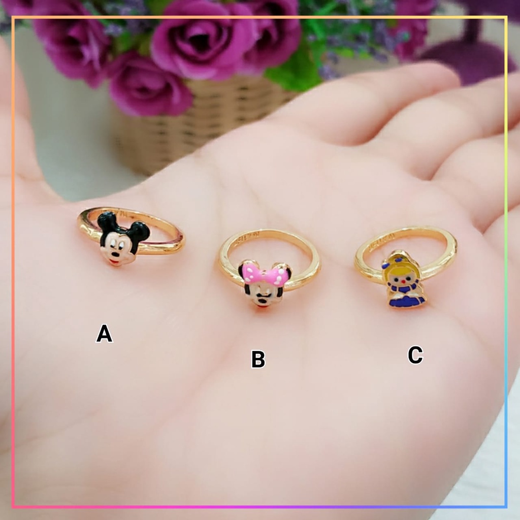 Cincin xuping cincin anak karakter lucu MK murah lapis emas gold CA 004