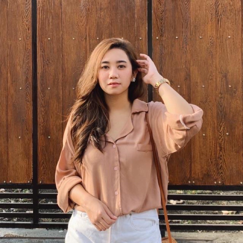 RD FASHION SELENA OVERSIZED SHIRT / KIRRA KEMEJA BASIC OVERSIZED SHIRT - KEMEJA OVERSIZE WANITA