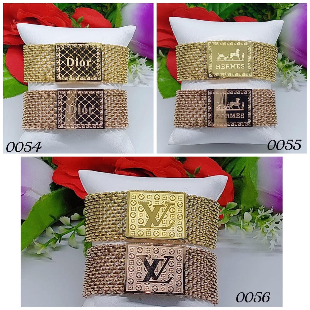 Gelang titanium perhiasan wanita 0054-0056