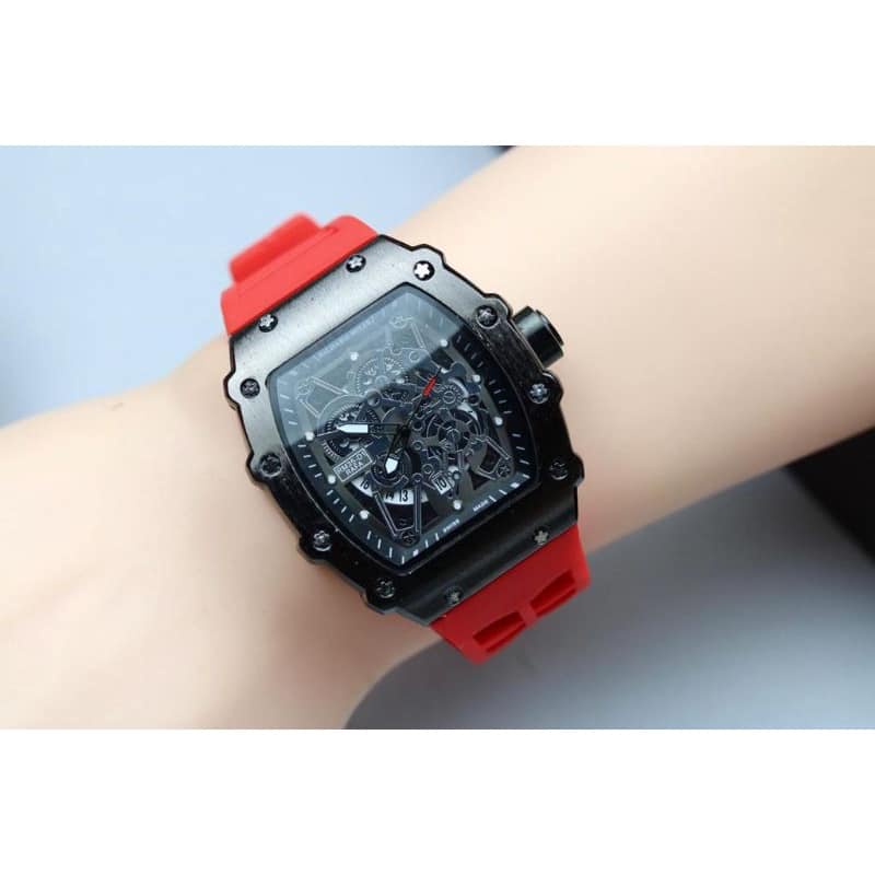 (BISA COD) JAM TANGAN PRIA RM RUBBER PREMIUM QUALITY 4,7CM JAM FASHION-JAM TERLARIS