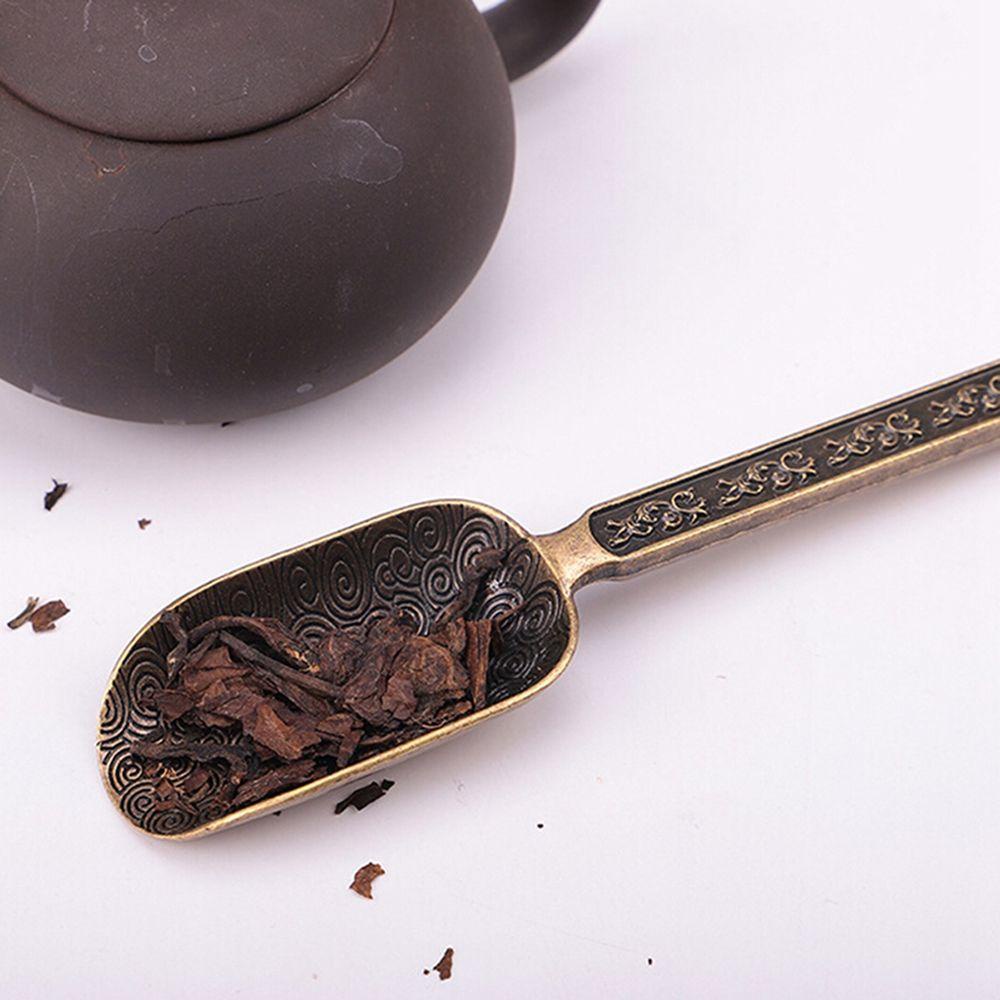 【 ELEGANT 】 Sendok Teh Mini Tembaga Sendok Teh Chinese Kongfu Tea Ceremony Chooser Holder Tea Tools Aksesoris