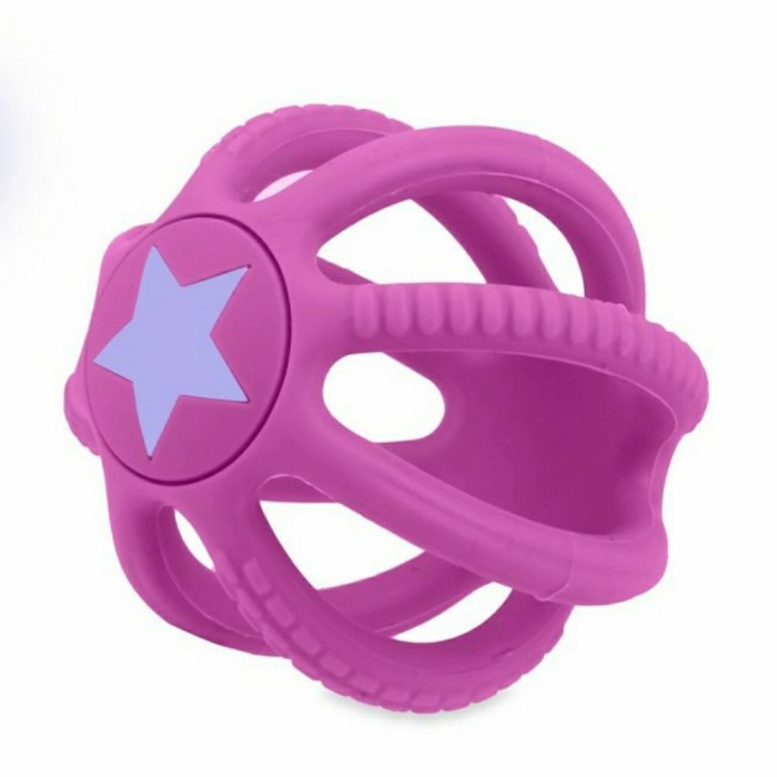 NUBY Silicone Collapsible Ball Teether Bayi Silikon Gigitan Bayi