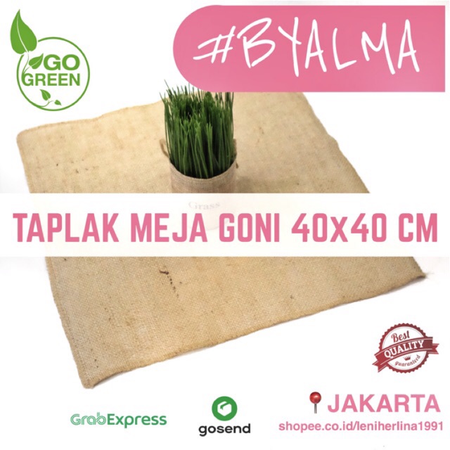 KAIN KARUNG  GONI  UKURAN 40x40 CM TAPLAK MEJA RAMAH 