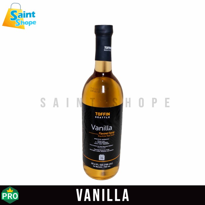 

Toffin Vanilla Syrup Sirup Rasa Vanila 750 ml