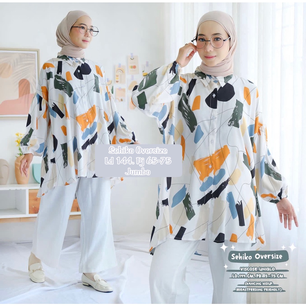 BLOUSE RAYON BUSUI - ATASAN KEMEJA KOMBI KATUN OVERSIZE JUMBO - DELNA ERZATA SEHIKO VELVE SINDIVA SINDIKA SINDIA BIFLIA ALINS DAVADIV MIKU ALDONA DILRA GHAFFA PINTA-SEHIKO