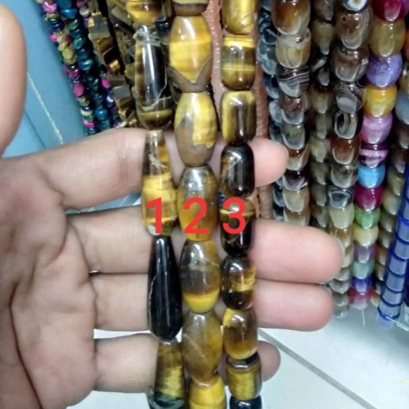 Batu tiger eye oval-kotak