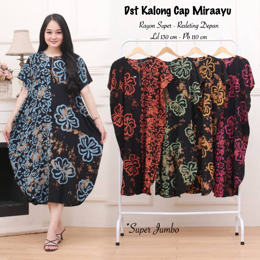 Daster Lowo Cap Batik Malaman Jumbo Ld 120 Bahan Rayon Wanita Kekinian