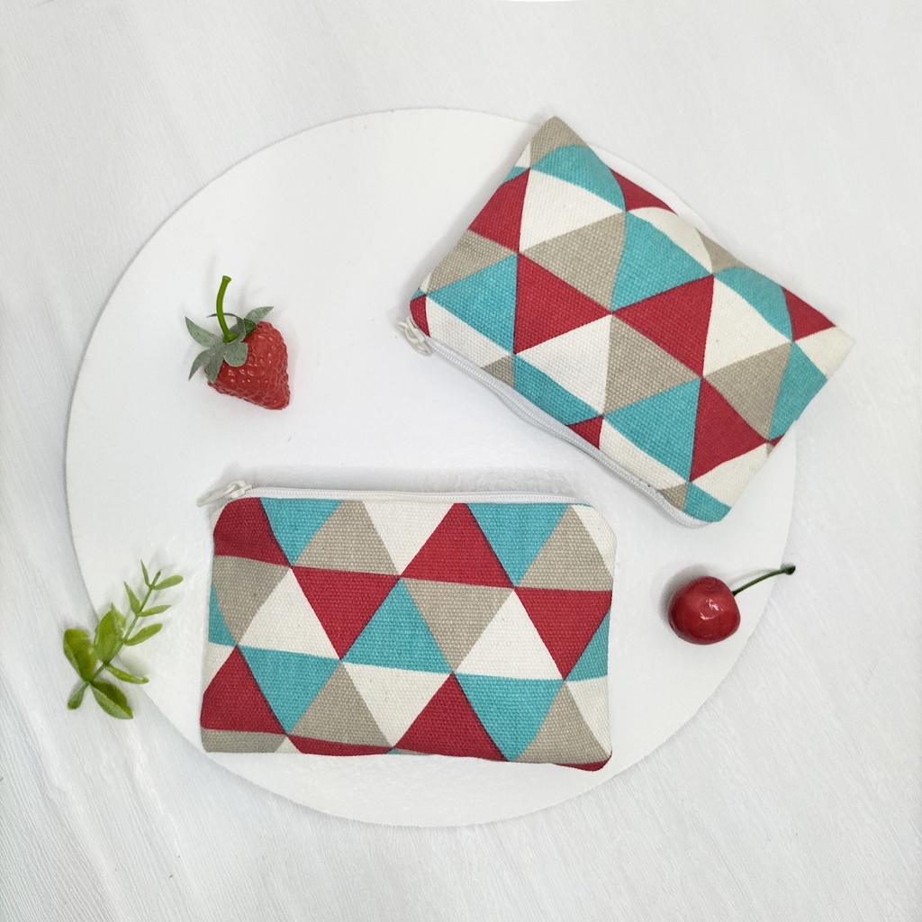 dompet koin canvas dompet mini dompet pembalut dompet wanita pouch mini koin