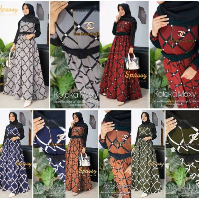 Maxy maxi dress kotaka taluna famous salsabila louissa spassy channel channell uwais glamz