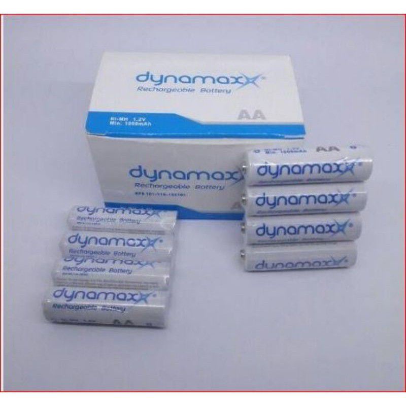 Baterai Cas AA Dynamax isi 4pcs Dynamax Rechargeable Battery Charger Terlaris