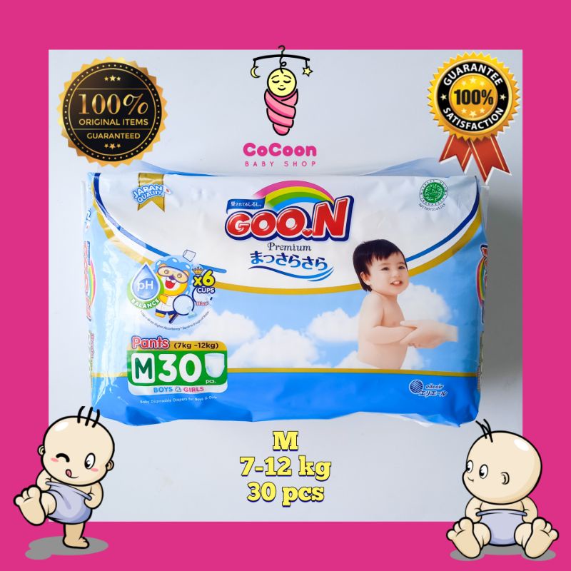 Popok Bayi Goo.N Goon Premium Massara Sara Pants Tipe Celana M30 M 30